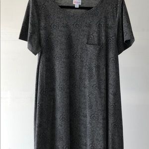 Grey floral Lularoe Carly